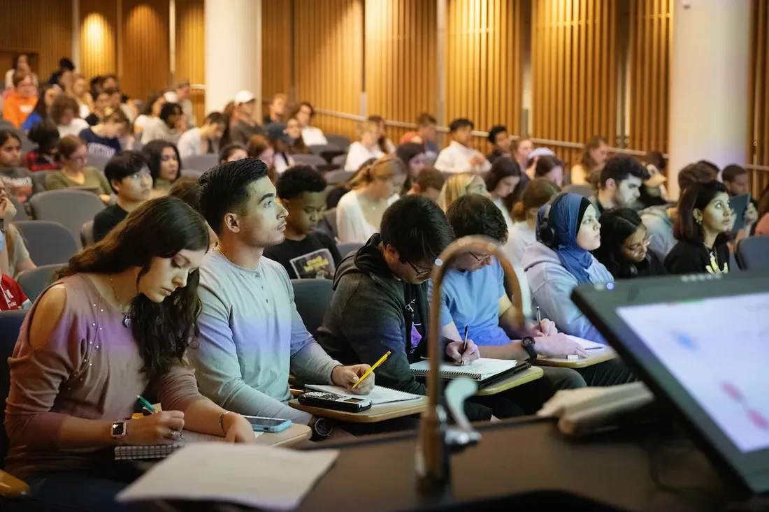 Students at a seminar.